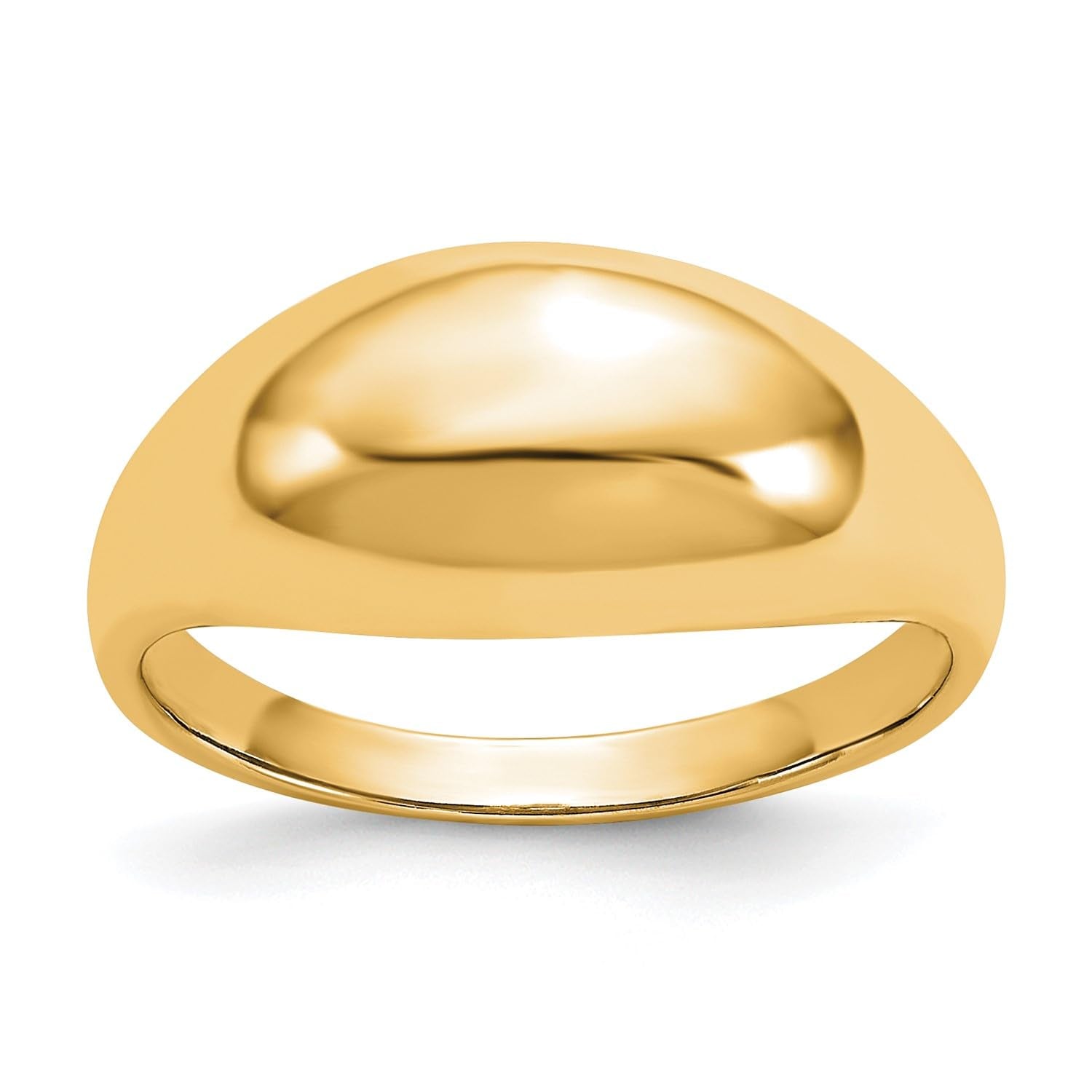 10K Yellow Gold Polished Dome Ring, Size 6 - JewelryAffairs