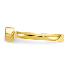 10K Yellow Real Solid Gold CZ Stone Toe Ring - JewelryAffairs