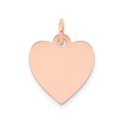 14k Gold Heart Shaped Engravable Charm Pendant,14x15mm - JewelryAffairs