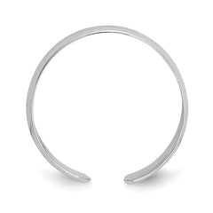 14k Real White Solid Gold High Polished Toe Band Summer Ring - JewelryAffairs