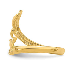 14K Real Yellow Solid Gold Butterfly Summer Toe Ring - JewelryAffairs