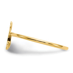 14k Real Yellow Solid Gold Cross Design Ring, Size 7 - JewelryAffairs