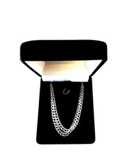 14k White Gold Comfort Curb Chain Necklace, 4.7mm - JewelryAffairs