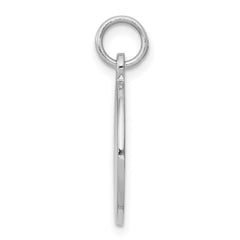 14k White Gold Red Enamel Medical Alert Disc Pendant, 15mm - JewelryAffairs