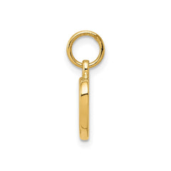 14K Yellow Gold High Polished Heart Pendant, 16x10mm - JewelryAffairs