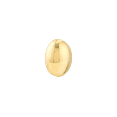 14k Yellow Gold Oval Dome Stud Earrings on Post Back, 8mm - JewelryAffairs