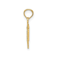 14k Yellow Gold RN Registered Nurse Pendant, 15x12mm - JewelryAffairs