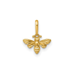 14k Yellow Gold Polished Bee Pendant, 12x10 mm