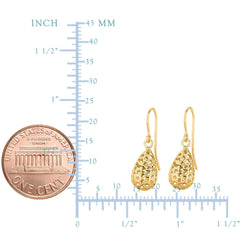 14K Yellow Gold Tear Drop Earrings