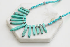 Chip Collection - Silver Turquoise Necklace fine designer jewelry for men and women