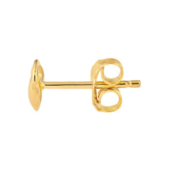 14K Yellow Gold Mariner Link Button Stud Earrings. 7mm