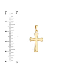 10k Yellow Gold Cross Pendant 20mm Length