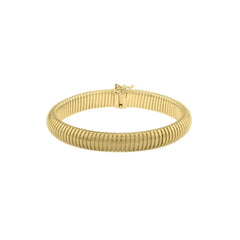 14k Yellow Gold Fancy Link Womens Bracelet, 7.25"