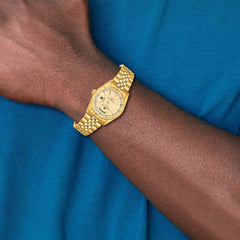 Mens Charles Hubert IP-plated Champagne Dial Watch