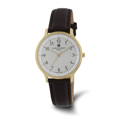 Unisex Charles Hubert IP-plated Stainless Steel White Dial Watch