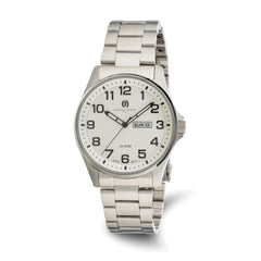 Charles Hubert Stainless Steel White Dial Men's Watch