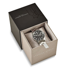 Charles Hubert Stainless Steel Black Dial Men's Watch