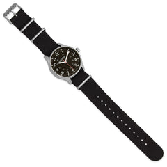 Mason Sales Stainless Steel Black Nylon Strap Watch