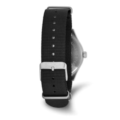 Mason Sales Stainless Steel Black Nylon Strap Watch