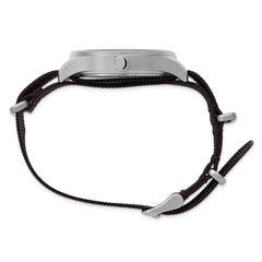 Mason Sales Stainless Steel Black Nylon Strap Watch