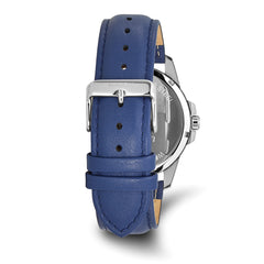 Mason Stainless Steel Blue Dial Blue Leather Band Watch