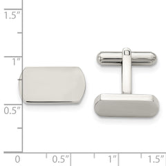 Chisel Stainless Steel Polished Cufflinks - JewelryAffairs