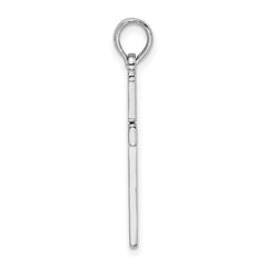 Sterling Silver Rhodium Plated Latin Cross Pendant, 24 x 16mm - JewelryAffairs