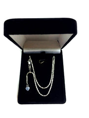 10k White Gold Adjustable Sparkle Link Chain Necklace, 1.5mm, 22" - JewelryAffairs
