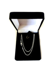 10k White Gold Gourmette Chain Necklace, 1.5mm - JewelryAffairs