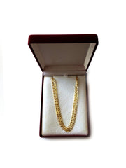 10k Yellow Gold Hollow Figaro Chain Necklace, 3.5mm - JewelryAffairs
