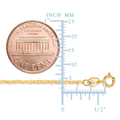 10k Yellow Gold Mariner Link Chain Necklace, 1.2mm - JewelryAffairs