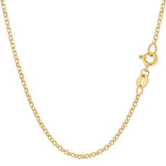 10k Yellow Gold Round Rolo Link Chain Necklace, 1.9mm - JewelryAffairs