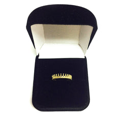 14K Gold Tiara Crown Design Ring, Size 7 - JewelryAffairs