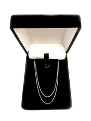 14k White Gold Singapore Chain Necklace, 0.8mm - JewelryAffairs
