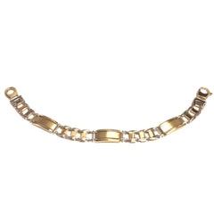 14k Yellow And White Gold Rolex Link Mens Bracelet, 8.5" - JewelryAffairs