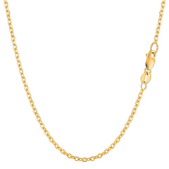 14k Yellow Gold Cable Link Chain Necklace, 1.9mm - JewelryAffairs