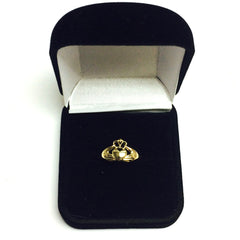 14K Yellow Gold Claddagh Ring, Size 7 - JewelryAffairs