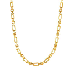 14k Yellow Gold Diamond Cut Oval Link Chain Womens Bracelet, 7.5" - JewelryAffairs