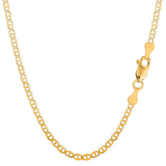 14K Yellow Gold Filled Solid Mariner Chain Bracelet, 3.2mm, 8.5" - JewelryAffairs