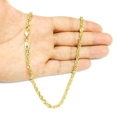 14K Yellow Gold Filled Solid Rope Chain Necklace, 4.5mm Wide - JewelryAffairs