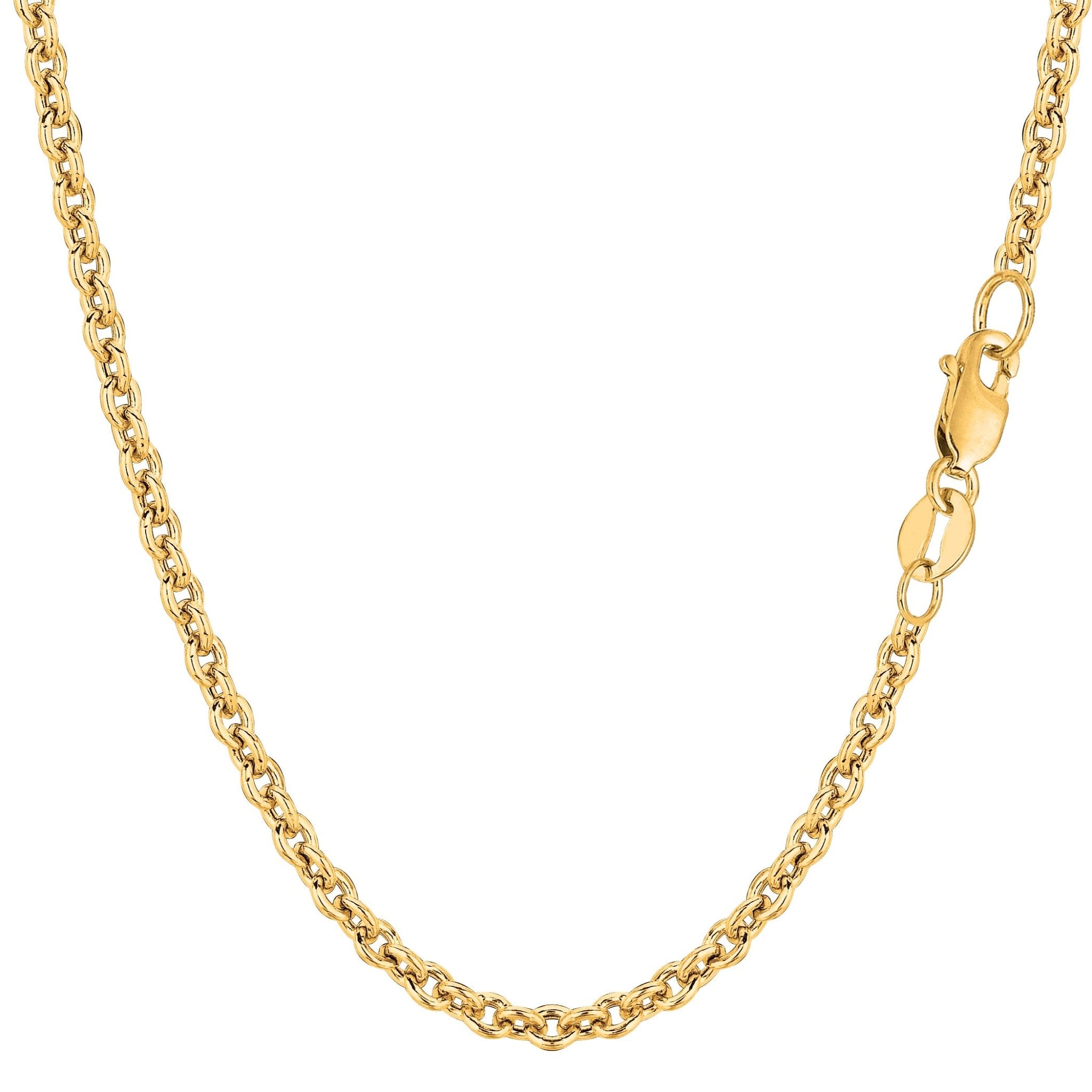 14k Yellow Gold Forsantina Chain Necklace, 3.1mm - JewelryAffairs