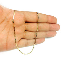 14k Yellow Gold Mariner Link Chain Bracelet, 1.7mm, 10" - JewelryAffairs