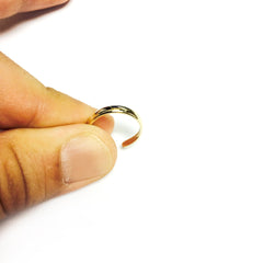 14K Yellow Gold Shiny Cuff Style Adjustable Toe Ring 3mm - JewelryAffairs