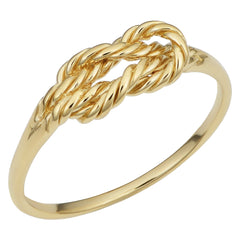 14k Yellow Gold Twisted Love Knot Ring - JewelryAffairs