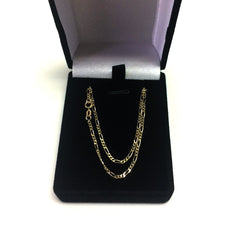 14k Yellow Solid Gold Figaro Chain Necklace, 1.9mm - JewelryAffairs