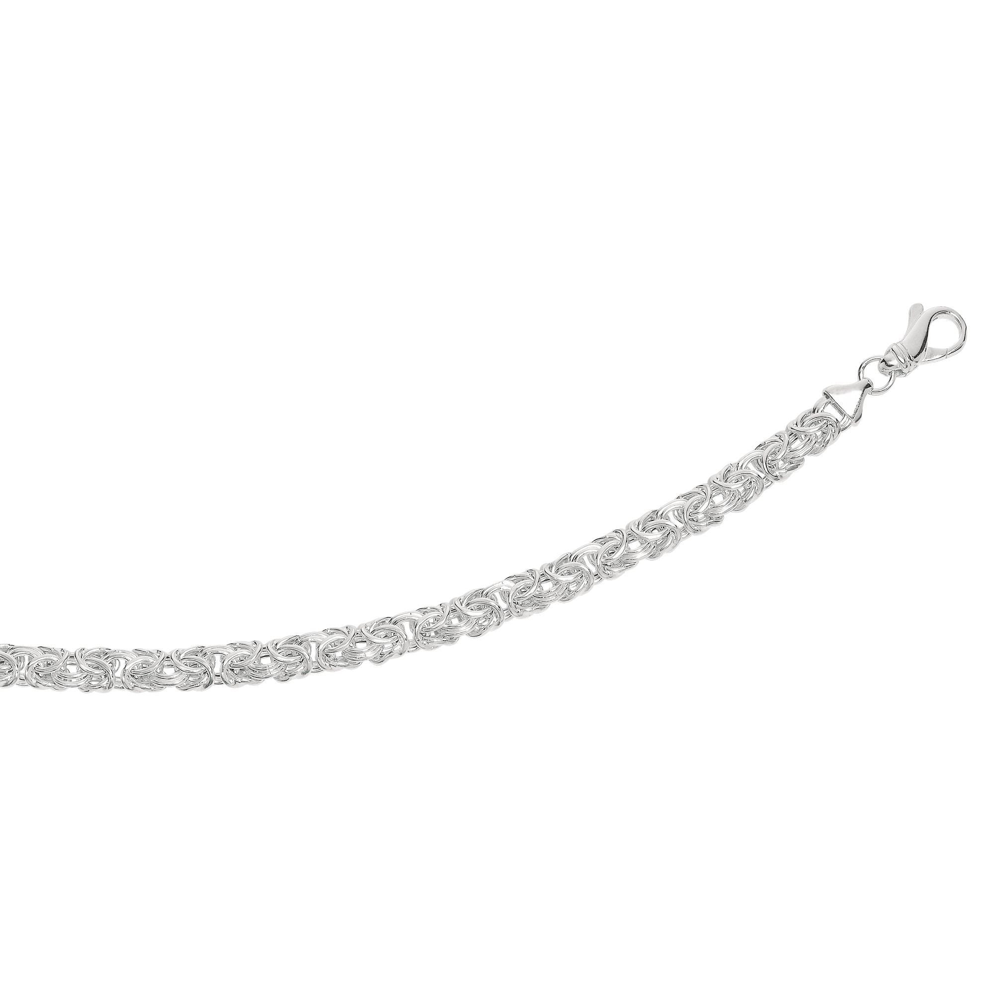 Sterling Silver Byzantine Style Women's Bracelet, 7.5" fine designer jewelry for men and women