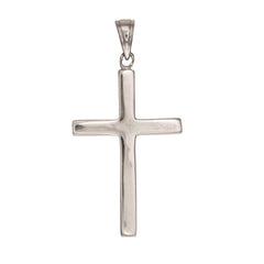 Sterling Silver Cross Pendant, 17 x 36 mm fine designer jewelry for men and women