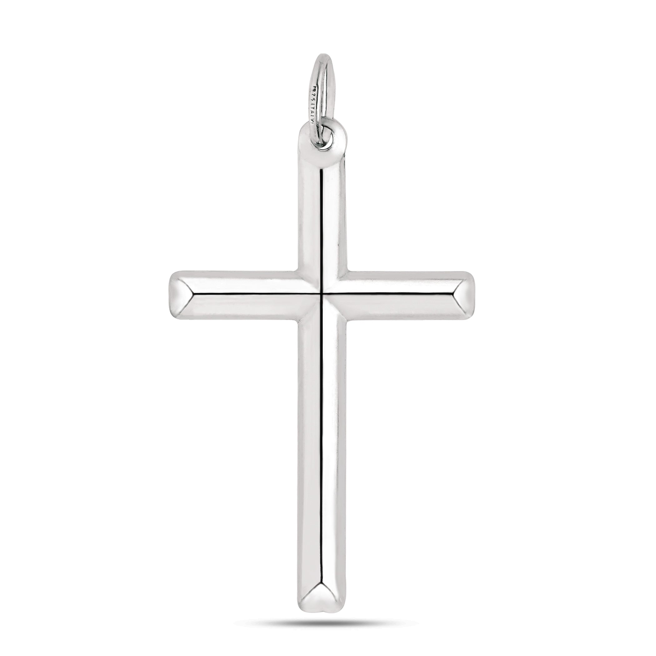Sterling Silver Cross Pendant, 15 x 30 mm fine designer jewelry for men and women