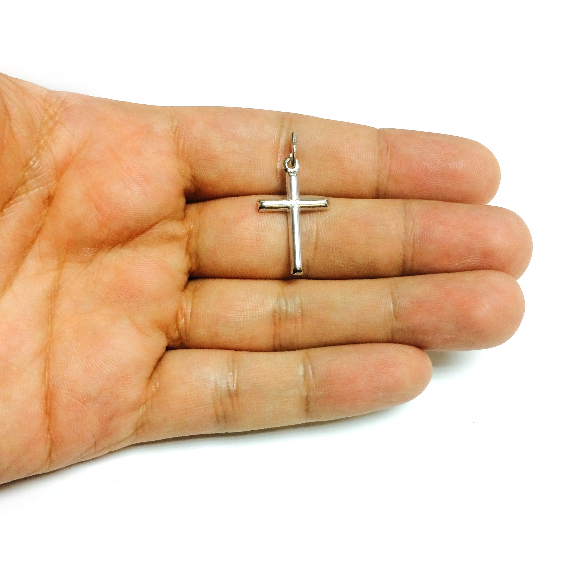 Sterling Silver Cross Pendant, 15 x 30 mm fine designer jewelry for men and women