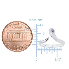 Sterling Silver Snake Shape CZ By Pass Style Adjustable Toe Ring fine designer jewelry for men and women